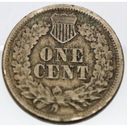 1180e - 1861 USA 1 Cent coin. P&P Group 1 (£14+VAT for the first lot and £1+VAT for subsequent lots)