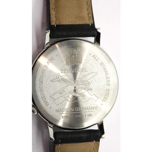 1067 - Gents boxed Junkers wristwatch with subsidiary seconds dial and date aperture. P&P Group 1 (£14+VAT ... 