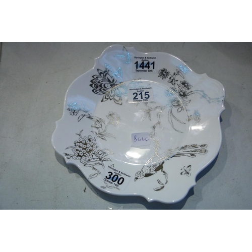 215 - Jasper Conran for Wedgwood baroque peacock dish Chinoiserie. Not available for in-house P&P.