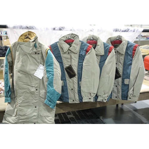 3203A - Four gents size S Savannah padded jackets, new old stock. Not available for in-house P&P