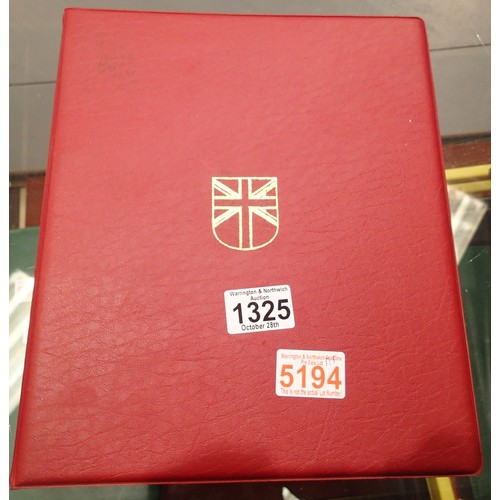 1325 - Album of UK stamps including Victorian, marked to front in pencil SG, catalogue value £22,000. P&P G... 