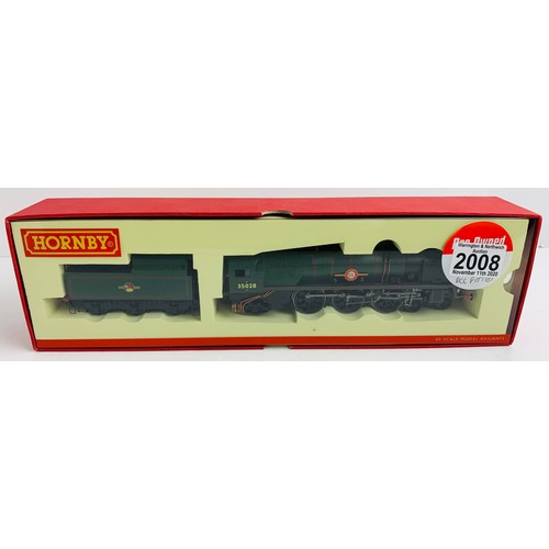 2008 - Hornby OO Merchant Navy BR 35028 Clan Line - Drawer Box. P&P Group 1 (£14+VAT for the first lot and ... 