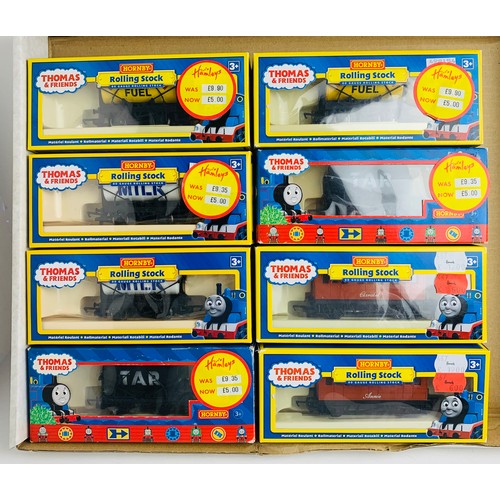 2073 - 8x Hornby Thomas & Friends Assorted Goods Wagons - All Boxed. P&P Group 2 (£18+VAT for the first lot... 