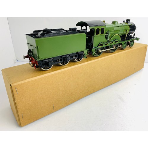 2103 - O Gauge Kit Built 4-4-0 Undecorated Green Loco. P&P Group 2 (£18+VAT for the first lot and £3+VAT fo... 