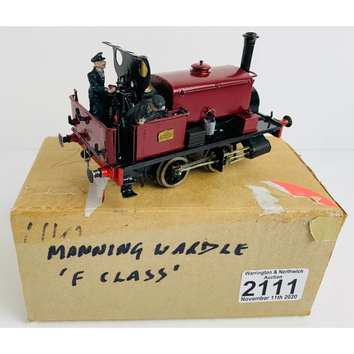 2111 - O Gauge Kit Built 'Manning Wardle F Class' Loco. P&P Group 2 (£18+VAT for the first lot and £3+VAT f... 