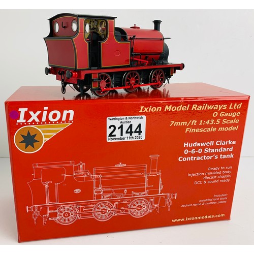 2144 - Ixion O Gauge Hudswell Clarke Loco 0-6-0 - Boxed. P&P Group 1 (£14+VAT for the first lot and £1+VAT ... 