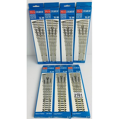 2161 - 7x Peco Streamline Points Boxed. P&P Group 1 (£14+VAT for the first lot and £1+VAT for subsequent lo... 