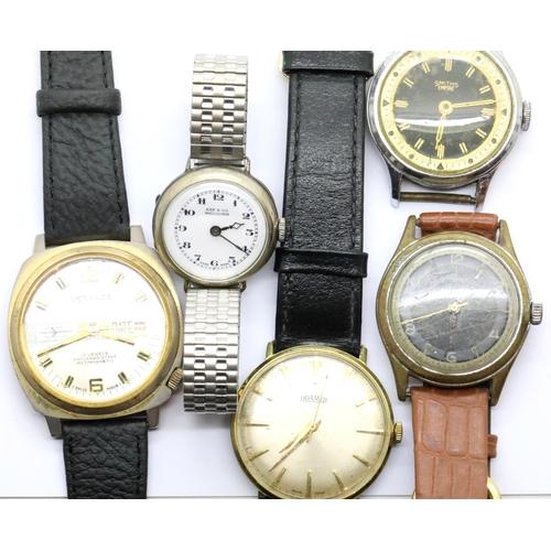 1114 - Collection of mixed mechanical wristwatches. P&P Group 1 (£14+VAT for the first lot and £1+VAT for s... 