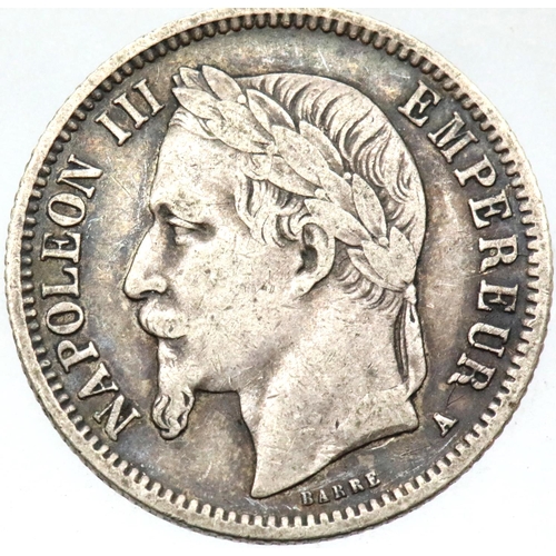 1160 - 1868 - Silver Franc of Napoleon III - France. P&P Group 1 (£14+VAT for the first lot and £1+VAT for ... 