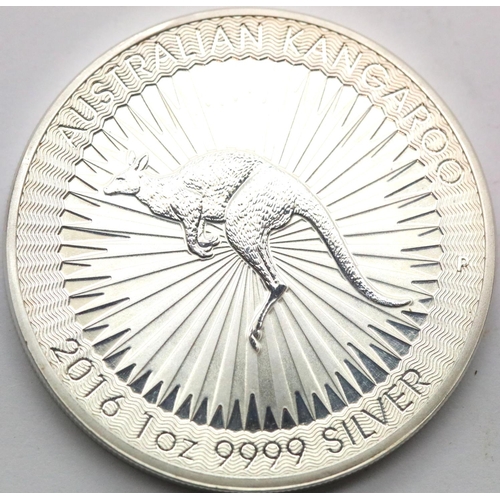 1208 - 2016 1oz pure silver Australian kangaroo. P&P Group 1 (£14+VAT for the first lot and £1+VAT for subs... 