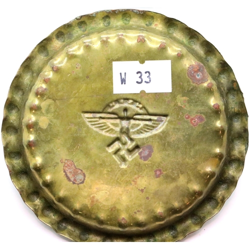 1227 - WWII German N.S.F.K Ash tray/coin dish. P&P Group 1 (£14+VAT for the first lot and £1+VAT for subseq... 