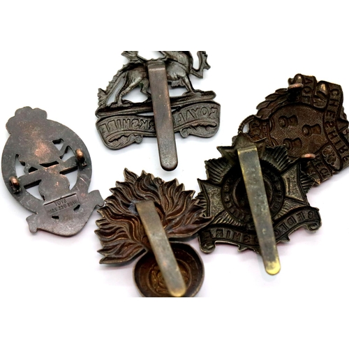 1228 - Five British Officers Bronze Cap Badges. P&P Group 1 (£14+VAT for the first lot and £1+VAT for subse... 