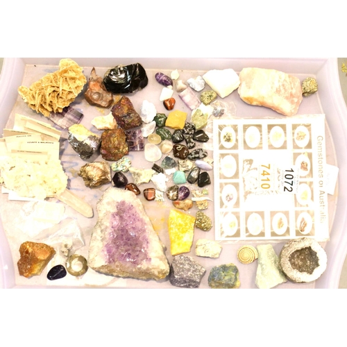 1140 - Quantity of rock crystals and gemstones. P&P Group 3 (£25+VAT for the first lot and £5+VAT for subse... 