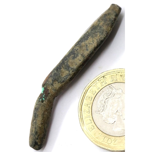 1151 - Civil War Iron Crossbow bolt head - Lincoln find, evidence of impact damage to shaft. P&P Group 1 (£... 