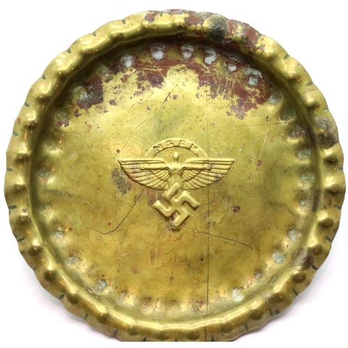 1227 - WWII German N.S.F.K Ash tray/coin dish. P&P Group 1 (£14+VAT for the first lot and £1+VAT for subseq... 