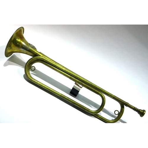 1269 - WWII Nazi Banner Trumpet. P&P Group 3 (£25+VAT for the first lot and £5+VAT for subsequent lots)