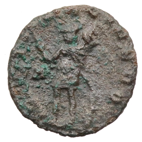 1168 - Gallienus - Radiate period Roman Bronze coin with Mars advancing Left. P&P Group 1 (£14+VAT for the ... 