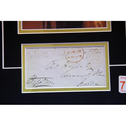 1244 - Sir Hussey Vivian, framed signature and print, with CoA from Universal Autograph Collectors' Club, o... 