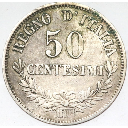 1194 - 1863 Italian 50 Centimisi. P&P Group 1 (£14+VAT for the first lot and £1+VAT for subsequent lots)