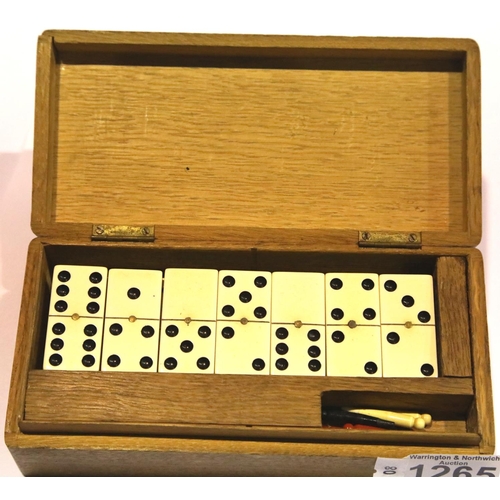 1265 - WWII Interest. Box of dominoes given to British P.O.Ws by the Middlesex Womans Voluntary Services af... 