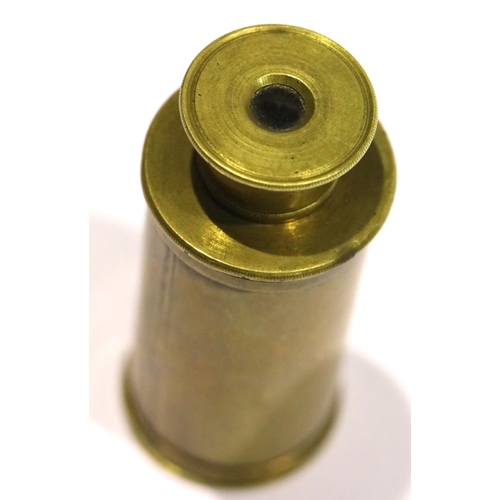 1294 - Brass single draw telescope, L: 10 cm. P&P Group 1 (£14+VAT for the first lot and £1+VAT for subsequ... 