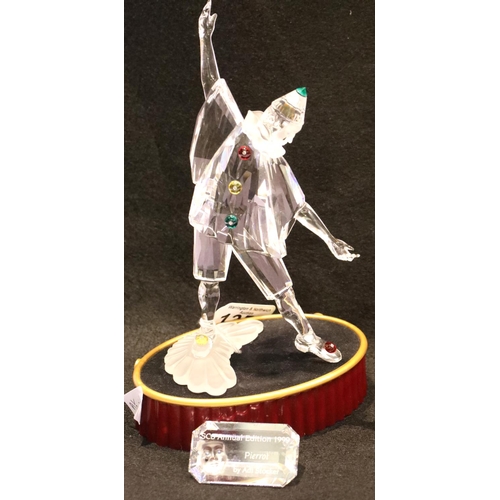 trainer Melodramatisch amplitude Swarovski clown on stand, H: 23 cm with stand, limited edition 1999 by Adi  Stockerm and two crystal
