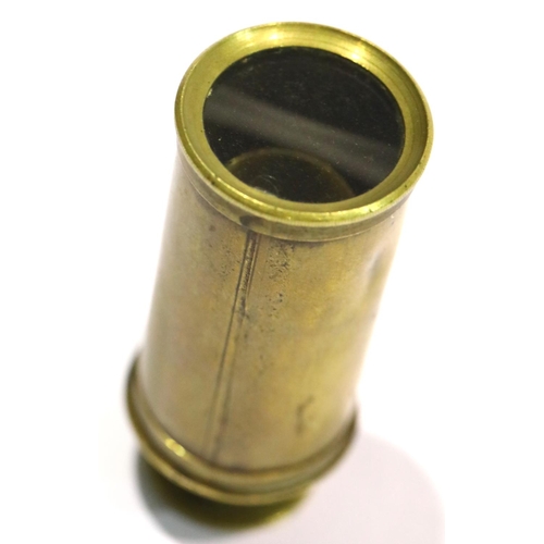 1294 - Brass single draw telescope, L: 10 cm. P&P Group 1 (£14+VAT for the first lot and £1+VAT for subsequ... 