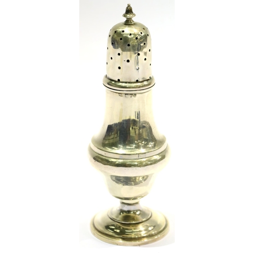 1312 - Hallmarked silver sugar castor, Chester assay, 87g. P&P Group 1 (£14+VAT for the first lot and £1+VA... 