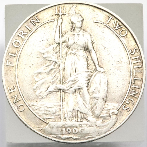 1211A - 1906 silver florin. P&P Group 1 (£14+VAT for the first lot and £1+VAT for subsequent lots)