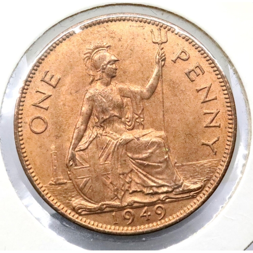 1211N - 1949 penny uncirculated. P&P Group 1 (£14+VAT for the first lot and £1+VAT for subsequent lots)