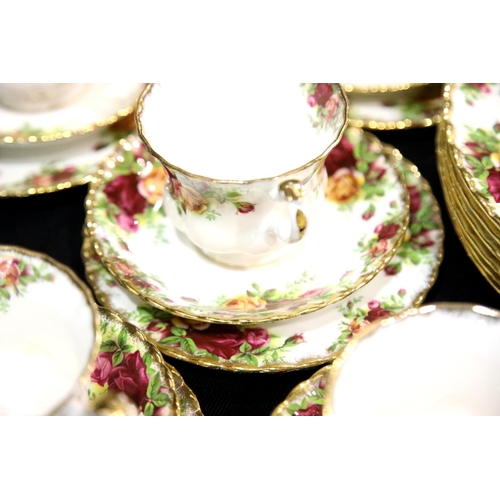 1406 - Royal Albert Old Country Roses dinner and tea service of forty-six pieces, all first quality, some w... 