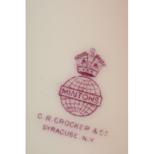 1415 - Six Minton dinner plates for C R Crocker & Co, Syracuse New York. P&P Group 3 (£25+VAT for the first... 