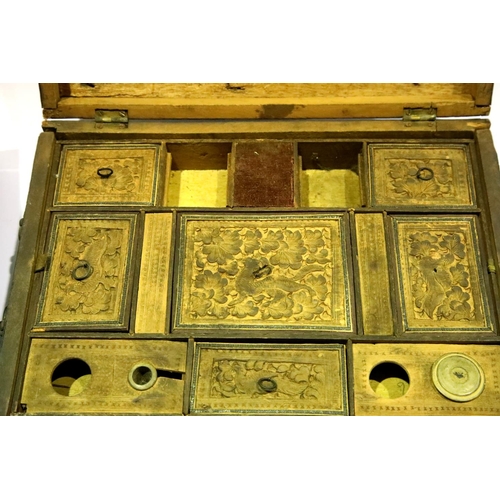 1470 - Two Anglo-Indian carved boxes, each with fitted interior. P&P Group 3 (£25+VAT for the first lot and... 