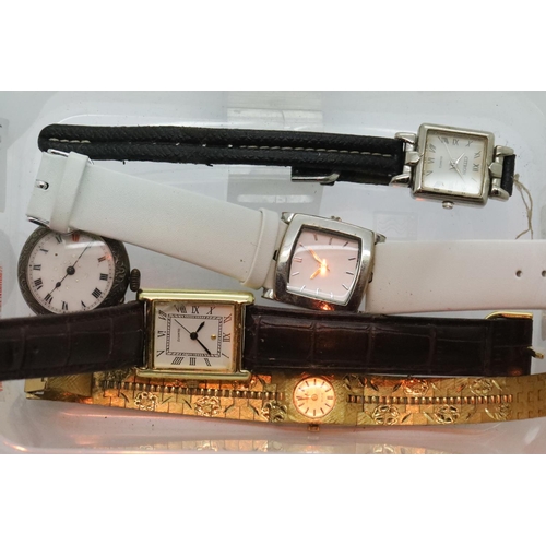 120 - 5 ladies watches, 1 vintage, 3 with new batteries. P&P Group 1 (£14+VAT for the first lot and £1+VAT... 