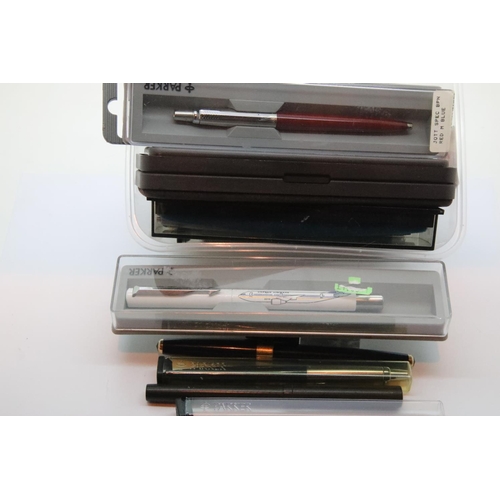 133 - Selection of mainly cased Parker pens. P&P Group 1 (£14+VAT for the first lot and £1+VAT for subsequ... 