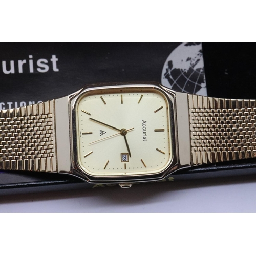 148 - Boxed gents Accurist wristwatch with papers. P&P Group 1 (£14+VAT for the first lot and £1+VAT for s... 