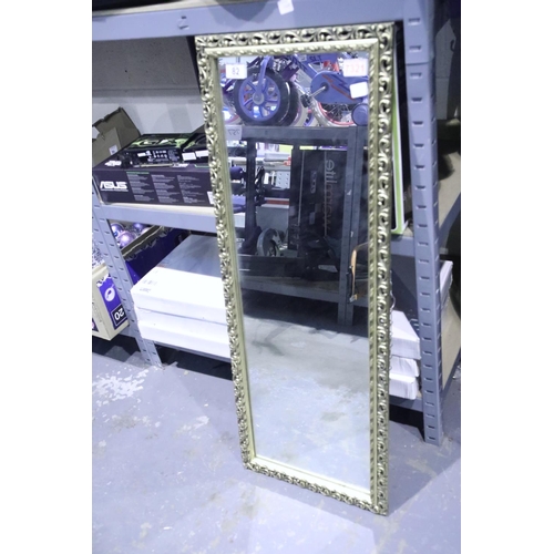 82 - Gilt mirror measuring 98 cm x 37 cm. Not available for in-house P&P