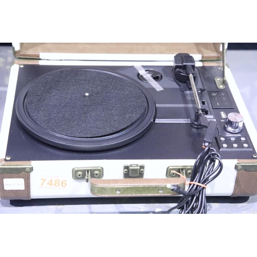 70 - GPO Ambassador Briefcase 3 speed record player USB recorder; built in twin stereo speakers; Bluetoot... 
