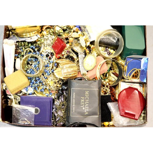 1107 - Large quantity of costume jewellery and watches. P&P Group 3 (£25+VAT for the first lot and £5+VAT f... 