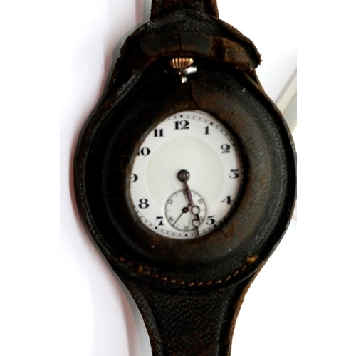 1222 - WWI British Officers Watch. Working but runs a little slow. P&P Group 1 (£14+VAT for the first lot a... 