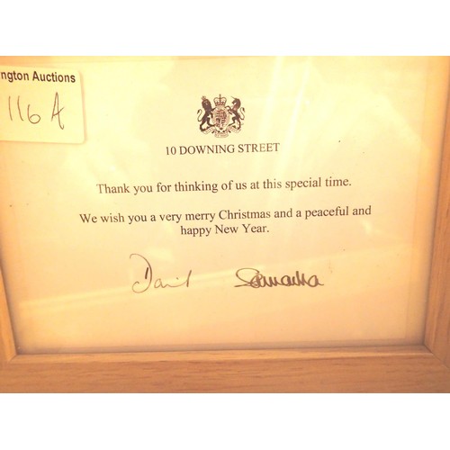 116A - Undated Christmas letter from ex Prime Minister David Cameron and his wife. P&P group 1 (£14 + VAT f... 