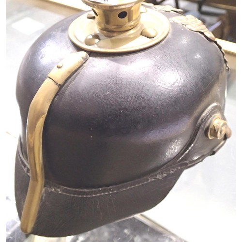 1250 - WWI Imperial German Prussian Infantry Pickelhaube. P&P Group 2 (£18+VAT for the first lot and £3+VAT... 