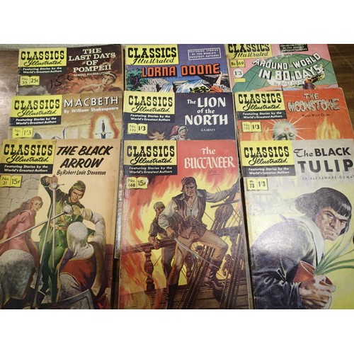 1585 - Thirty Classics Illustrated comics from the late 1950s, HRN115 to HRN169. P&P Group 3 (£25+VAT for t... 