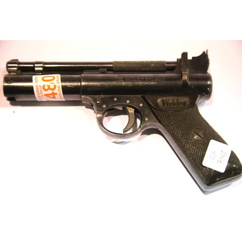 1558 - Webley premier 22. air pistol, Number 1172. P&P Group 2 (£18+VAT for the first lot and £3+VAT for su... 