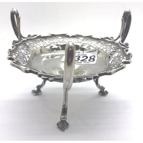 1328 - Edwardian Scottish silver bon bon dish, 118g, Glasgow 1905. P&P Group 1 (£14+VAT for the first lot a... 