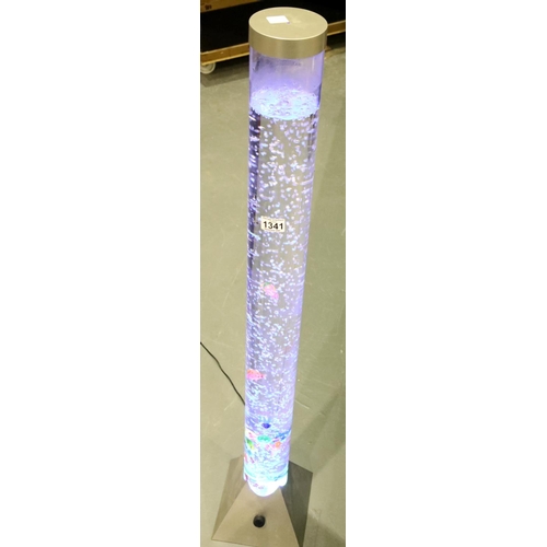 1341 - Tall glass mock-fish tank bubble lamp. Not available for in-house P&P