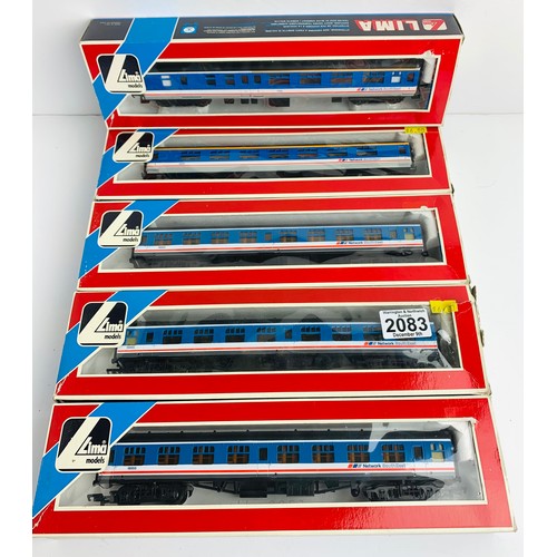 2083 - 5x Lima OO NSE 'Network Southeast' Coaches - All Boxed. P&P Group 2 (£18+VAT for the first lot and £... 