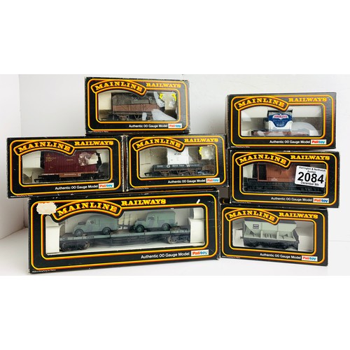 2084 - 7x Assorted Mainline Freight Wagons - All Boxed. P&P Group 2 (£18+VAT for the first lot and £3+VAT f... 