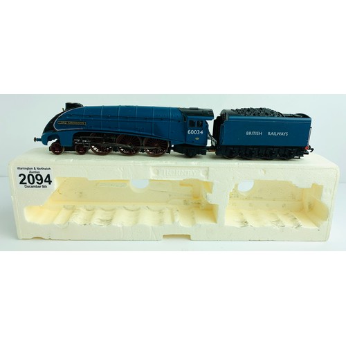 2094 - Hornby Class A4 British Railways Blue 60034 'Lord Faringdon' - P&P Group 1 (£14+VAT for the first lo... 