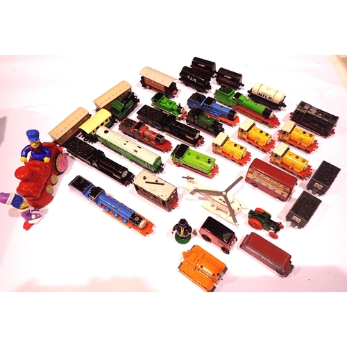 2349 - Collection of Ertl Thomas the Tank trains, wagons, etc and Simpsons train/figurines. P&P Group 2 (£1... 